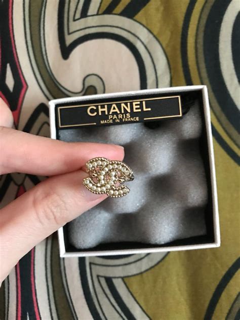 chanel pearl ring 2014|chanel stackable ring doorbell.